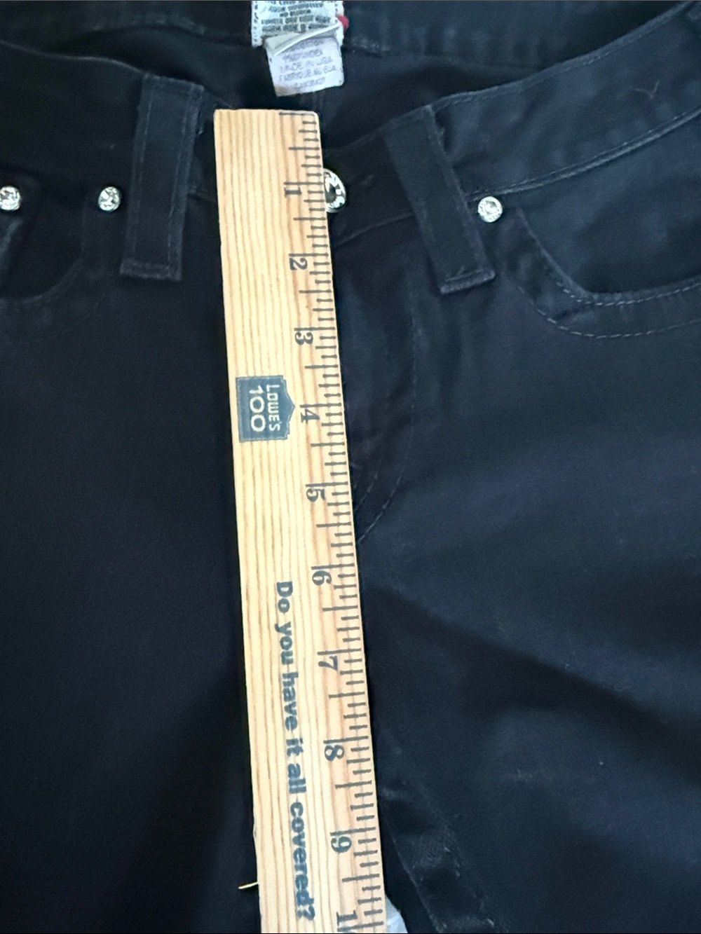True Religion Women’s Black Bootcut Jeans with Signature Pocket - Picture 8 of 12